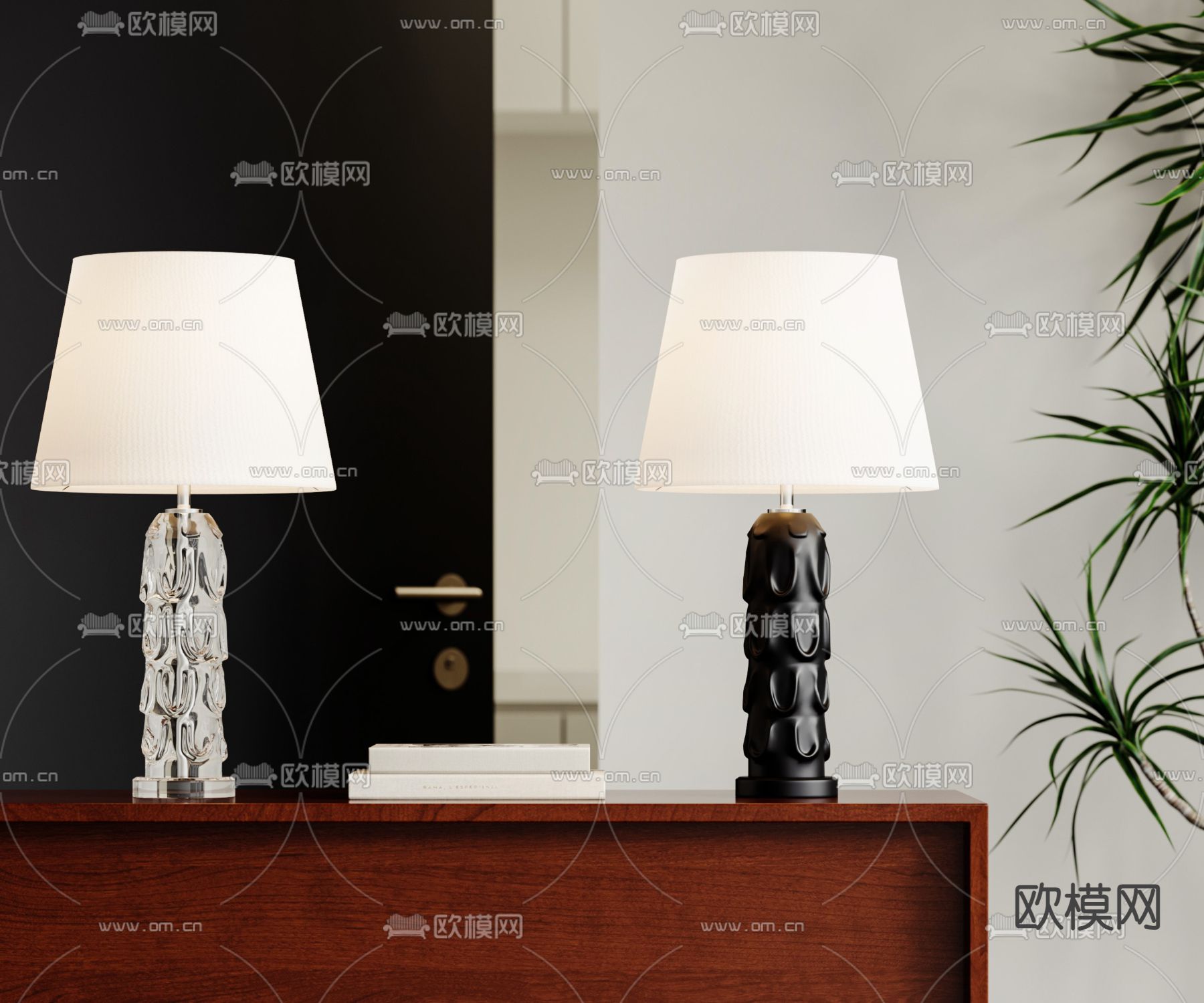 Flos 轻奢台灯 床头灯3d模型下载