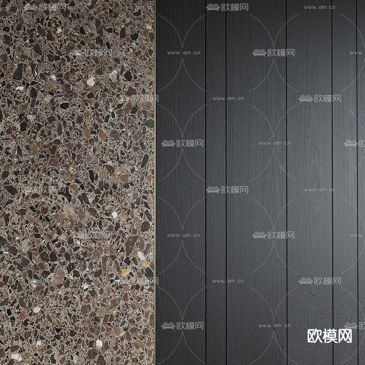 沙发背景墙3d模型下载（渲染图3）