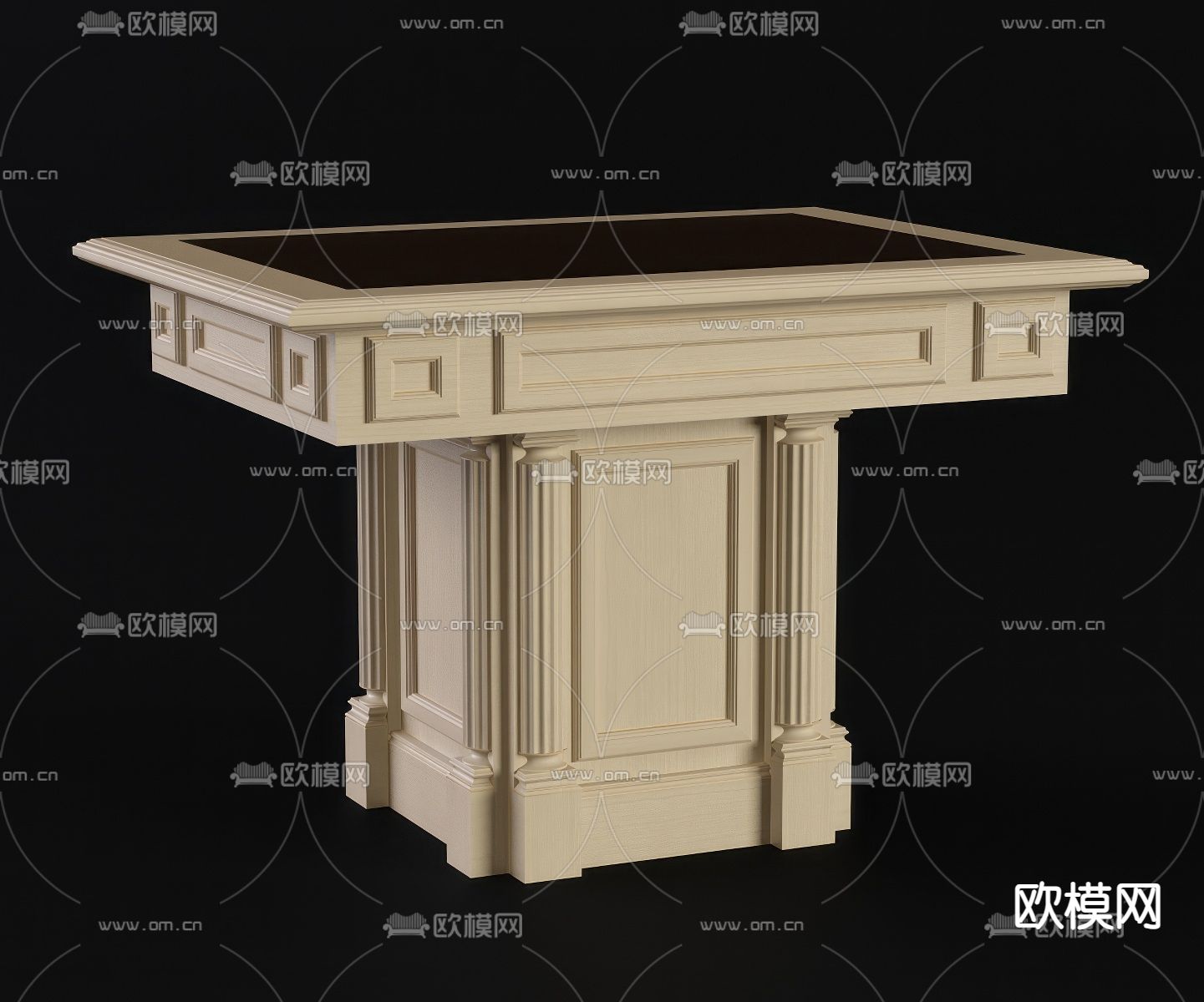 美式棋牌桌 麻将桌3d模型