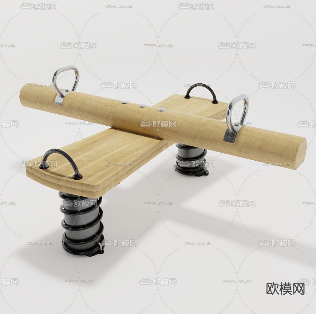 户外游乐设备 摇摇乐 弹簧椅 跷跷板3d模型下载