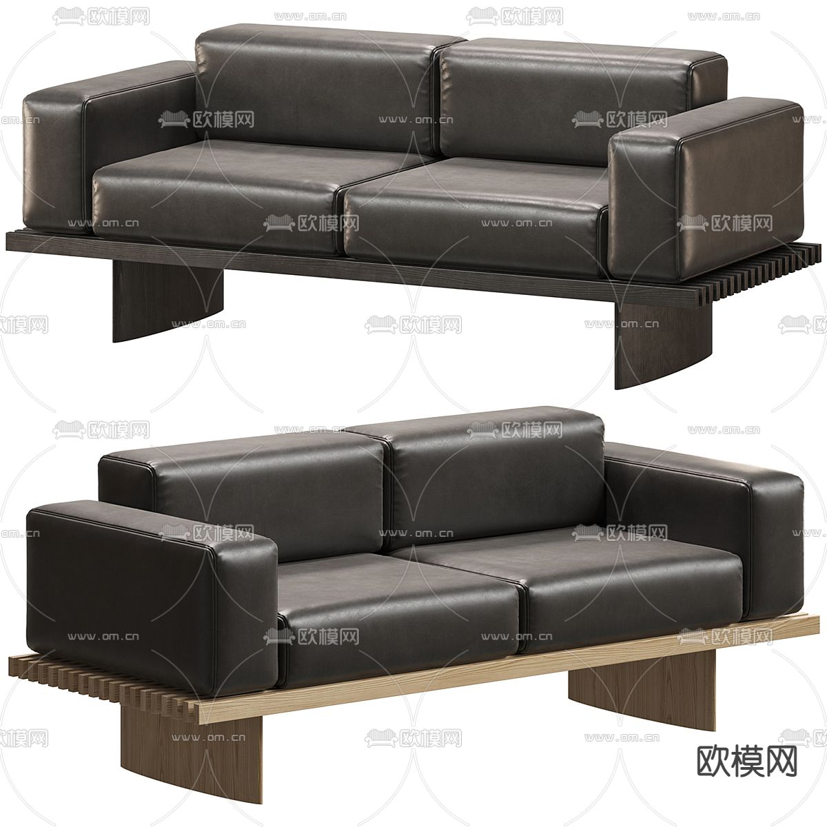 Cassina 双人沙发 皮革沙发3d模型下载（渲染图5）