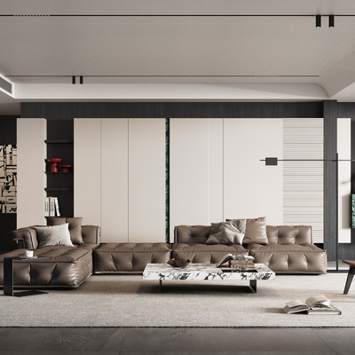  Minotti 现代客厅su模型 