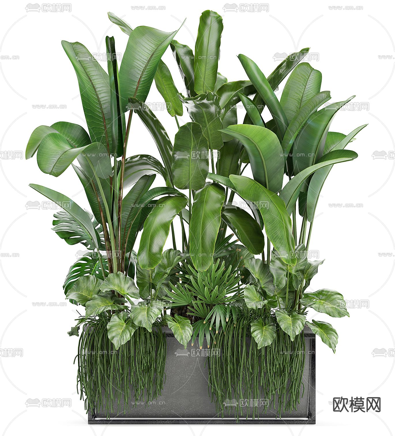 盆景 绿植堆su模型下载（渲染图2）