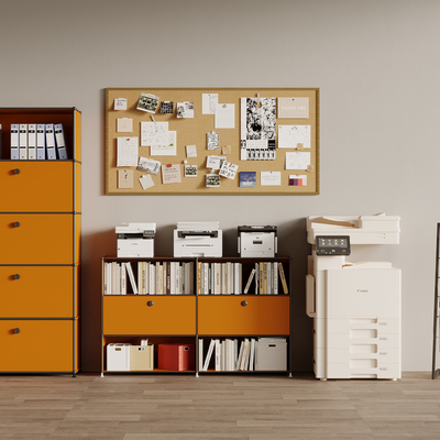  文件柜 打印机 刊架su模型 