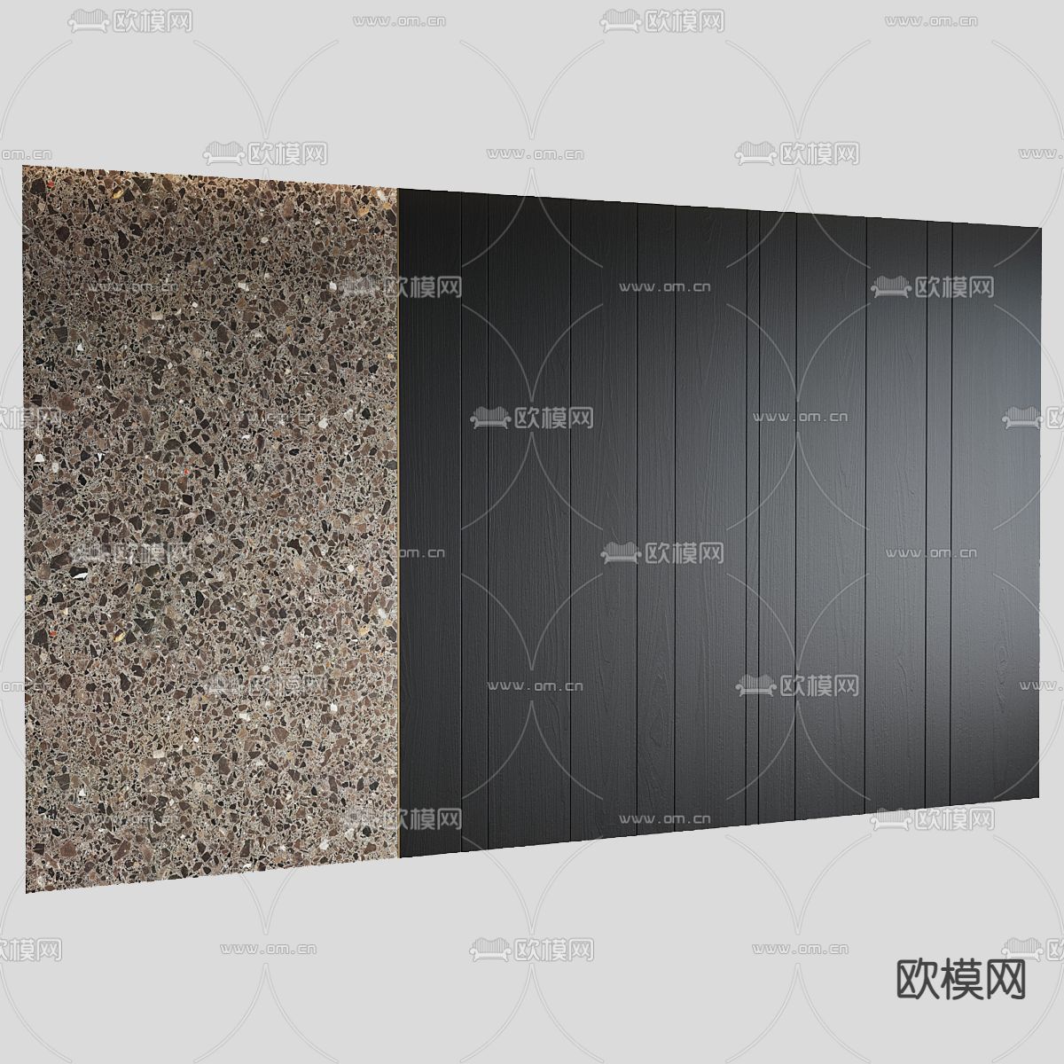 沙发背景墙3d模型下载（渲染图2）