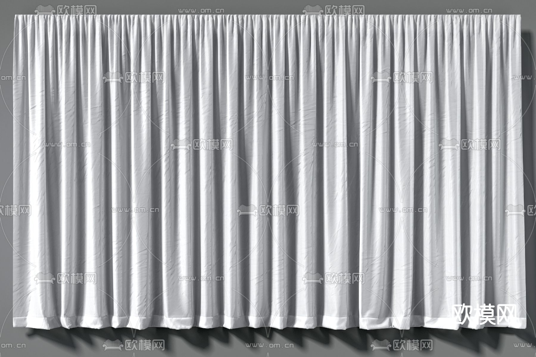 白色窗帘 窗纱3d模型下载