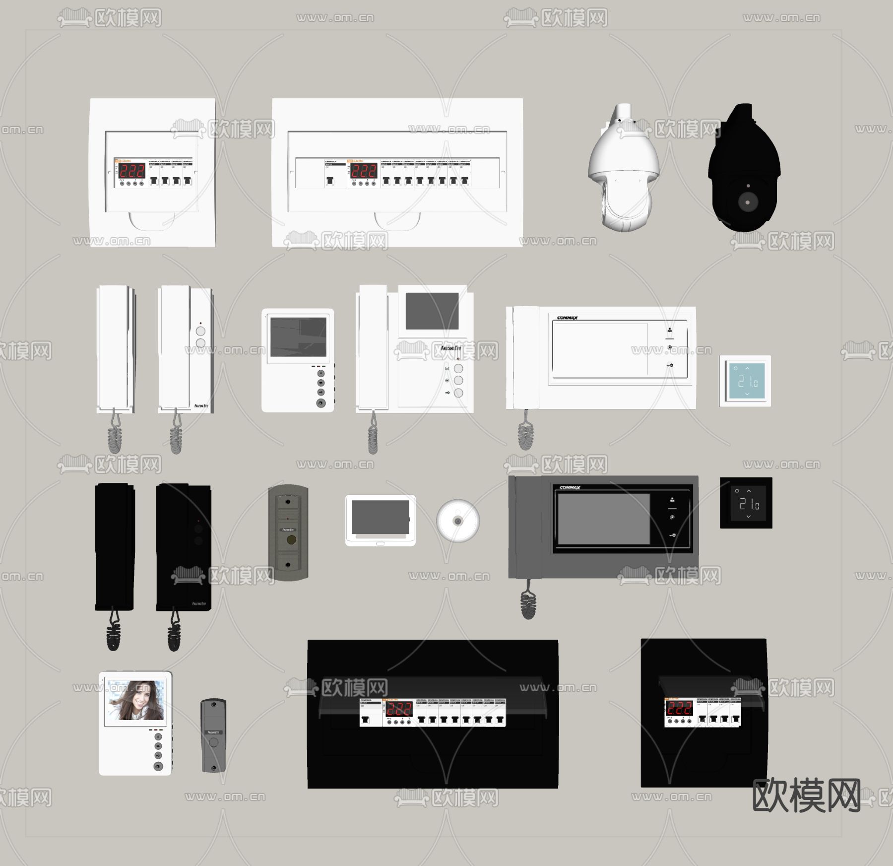 电器设备 可视电话 电箱 摄像头su模型