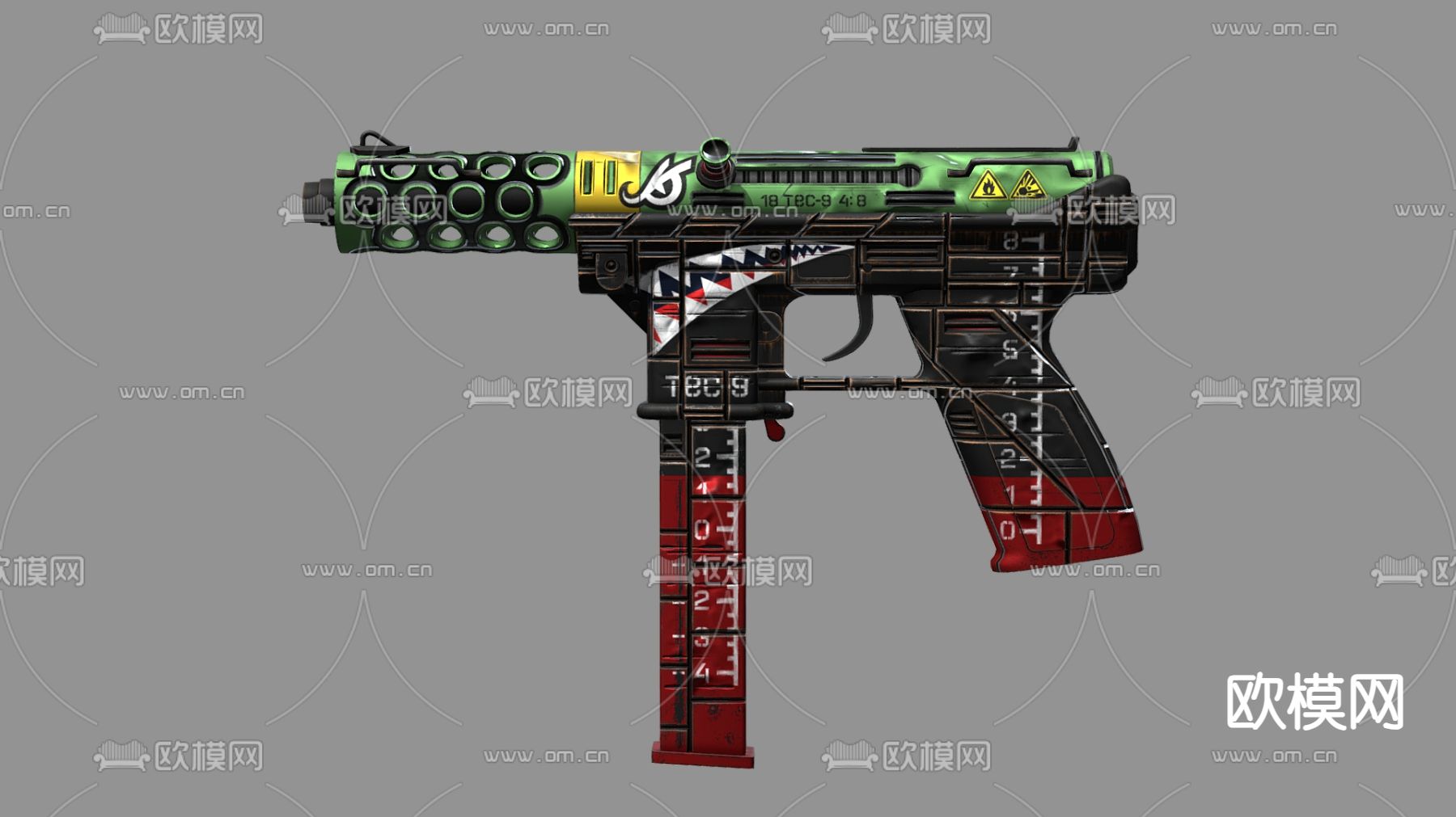 自动步枪 儿童玩具 玩具步枪su模型下载（渲染图2）