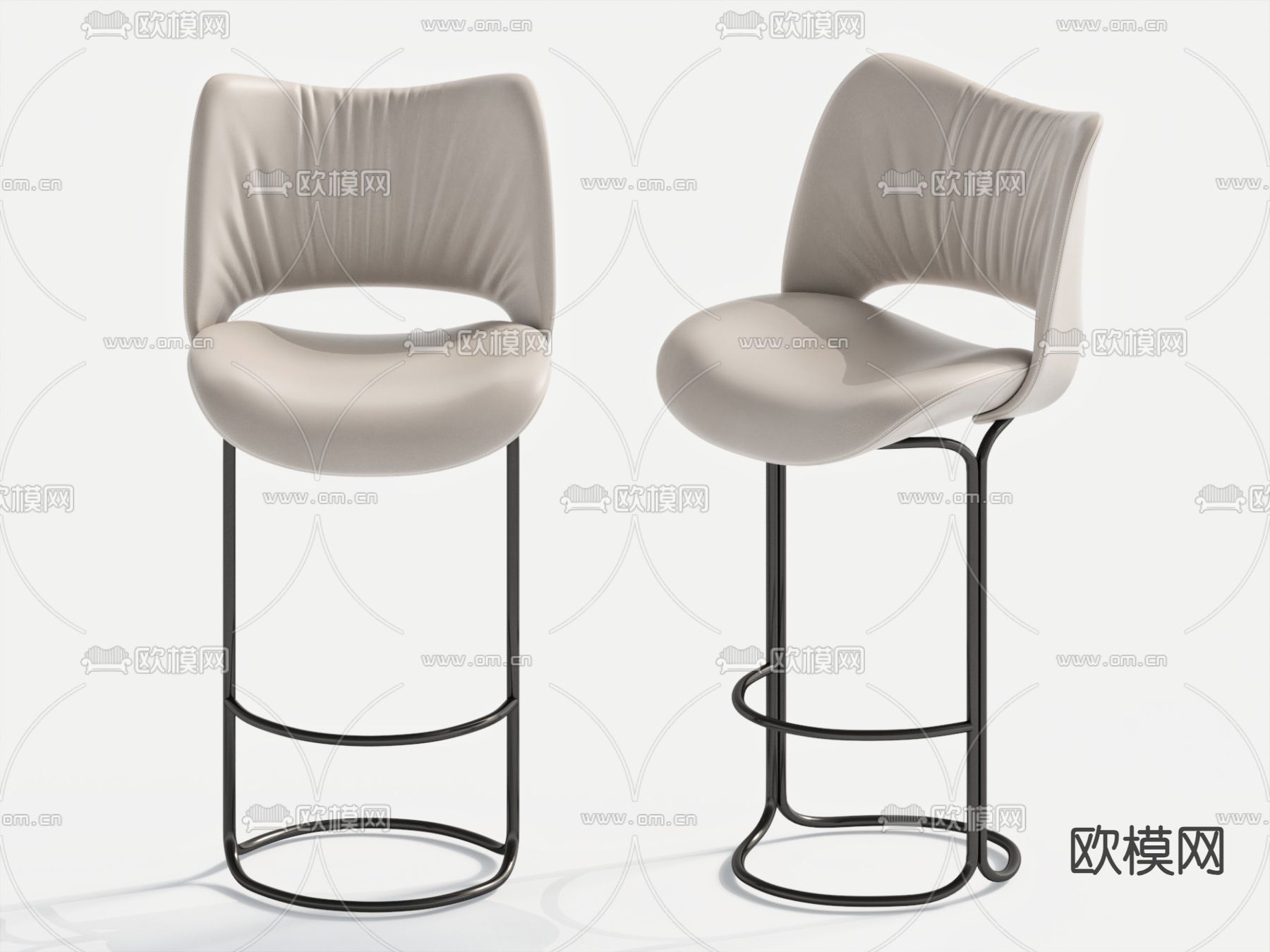 现代吧椅 高脚凳 吧台椅3d模型下载