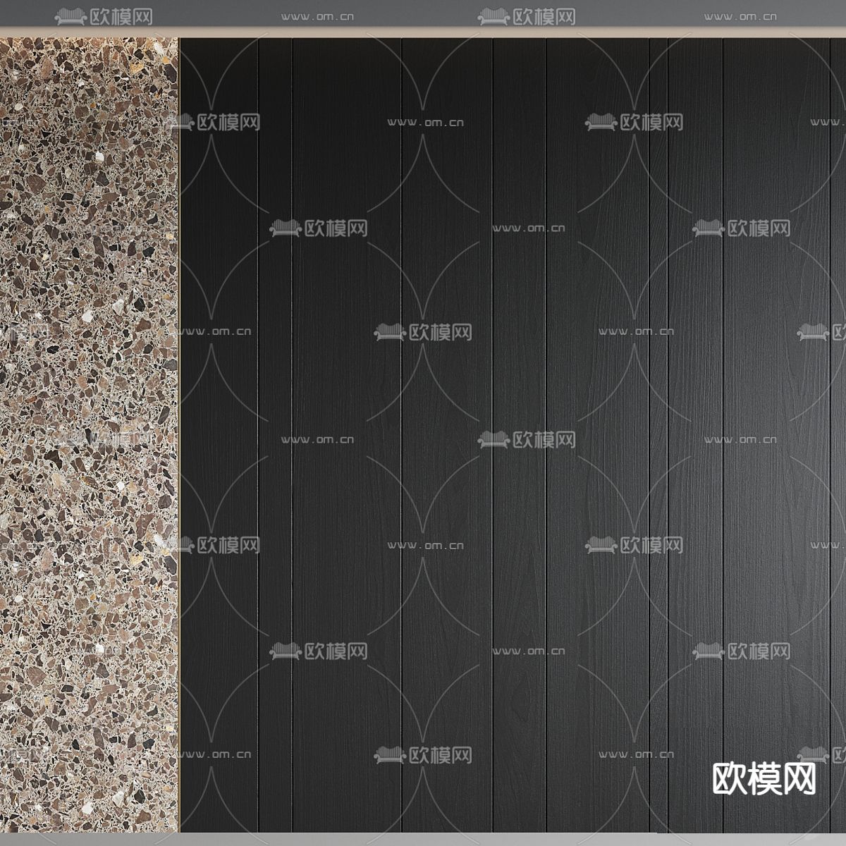 沙发背景墙3d模型下载（渲染图1）