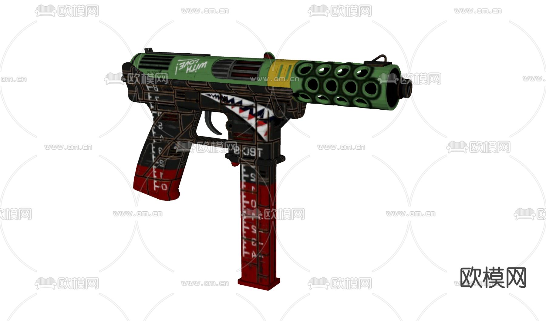 自动步枪 儿童玩具 玩具步枪su模型下载（渲染图1）