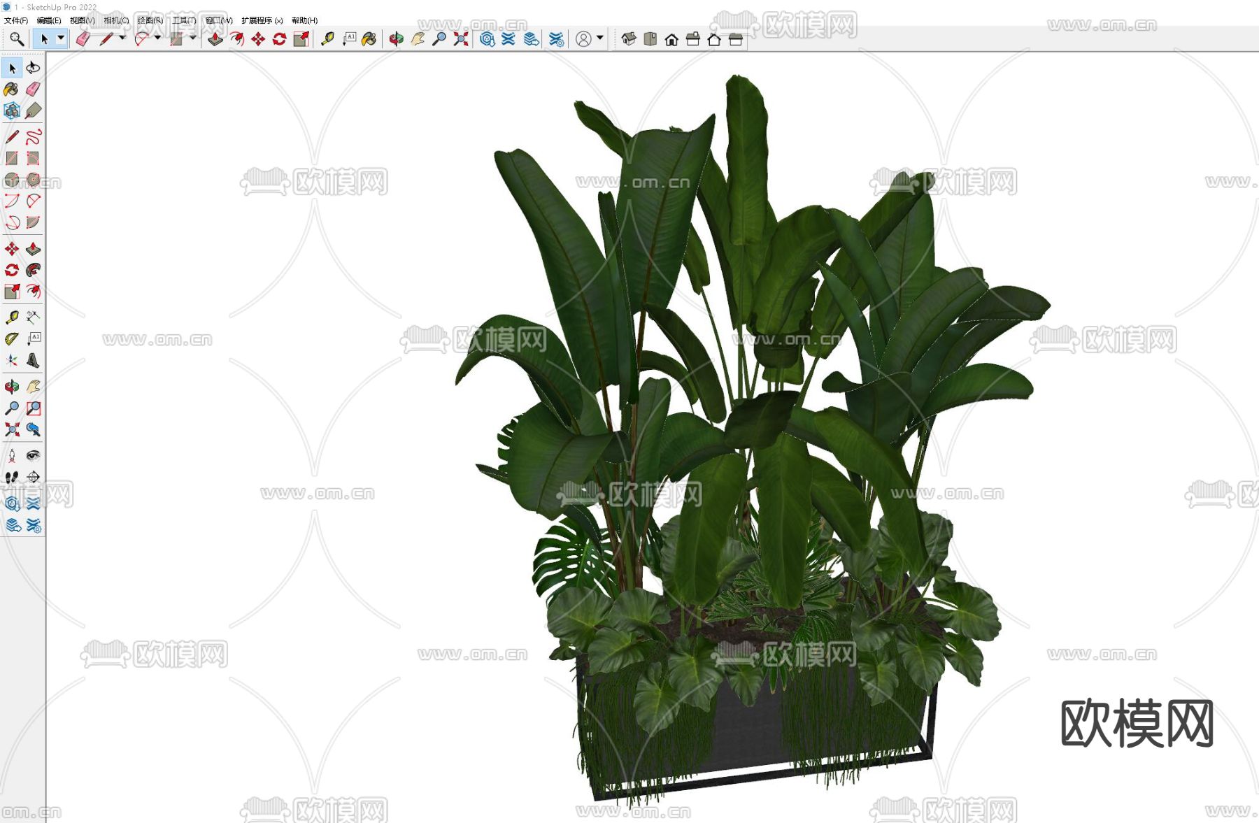 盆景 绿植堆su模型下载（渲染图1）