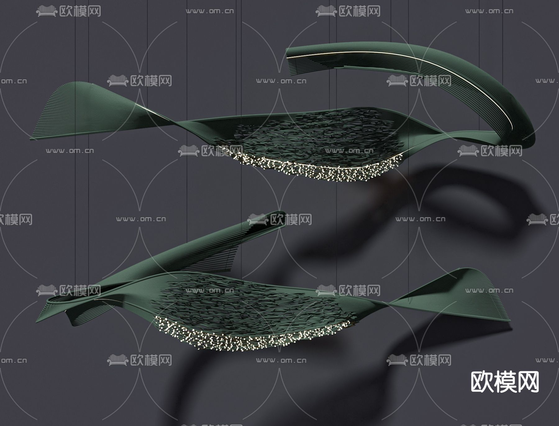 轻奢装饰灯 大堂灯3d模型下载