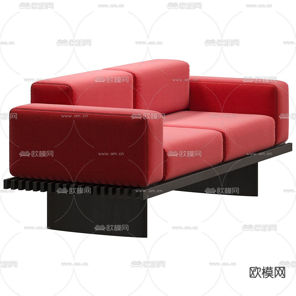 Cassina 双人沙发 皮革沙发3d模型下载（渲染图3）