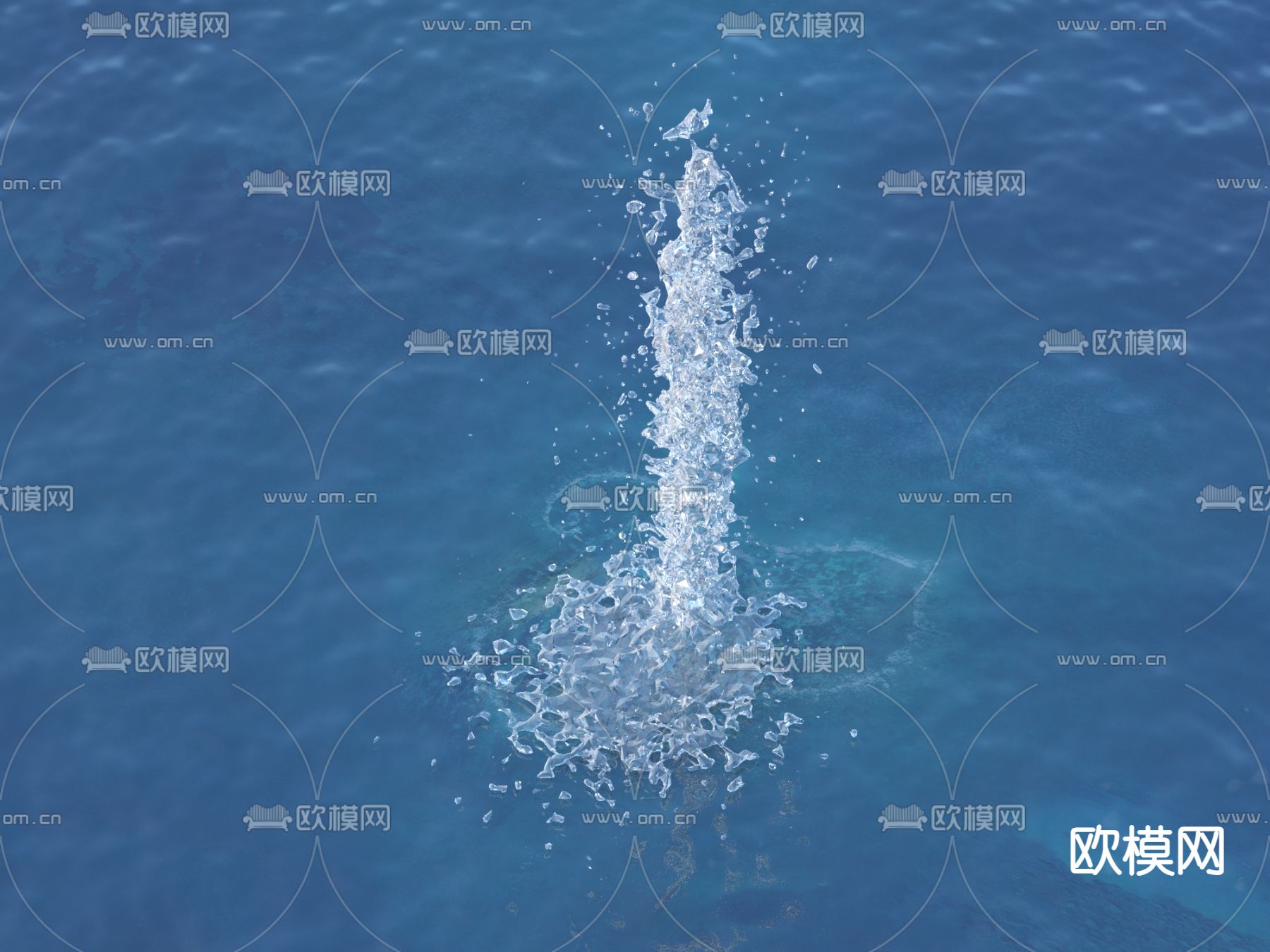 喷泉 涌泉 水景3d模型下载