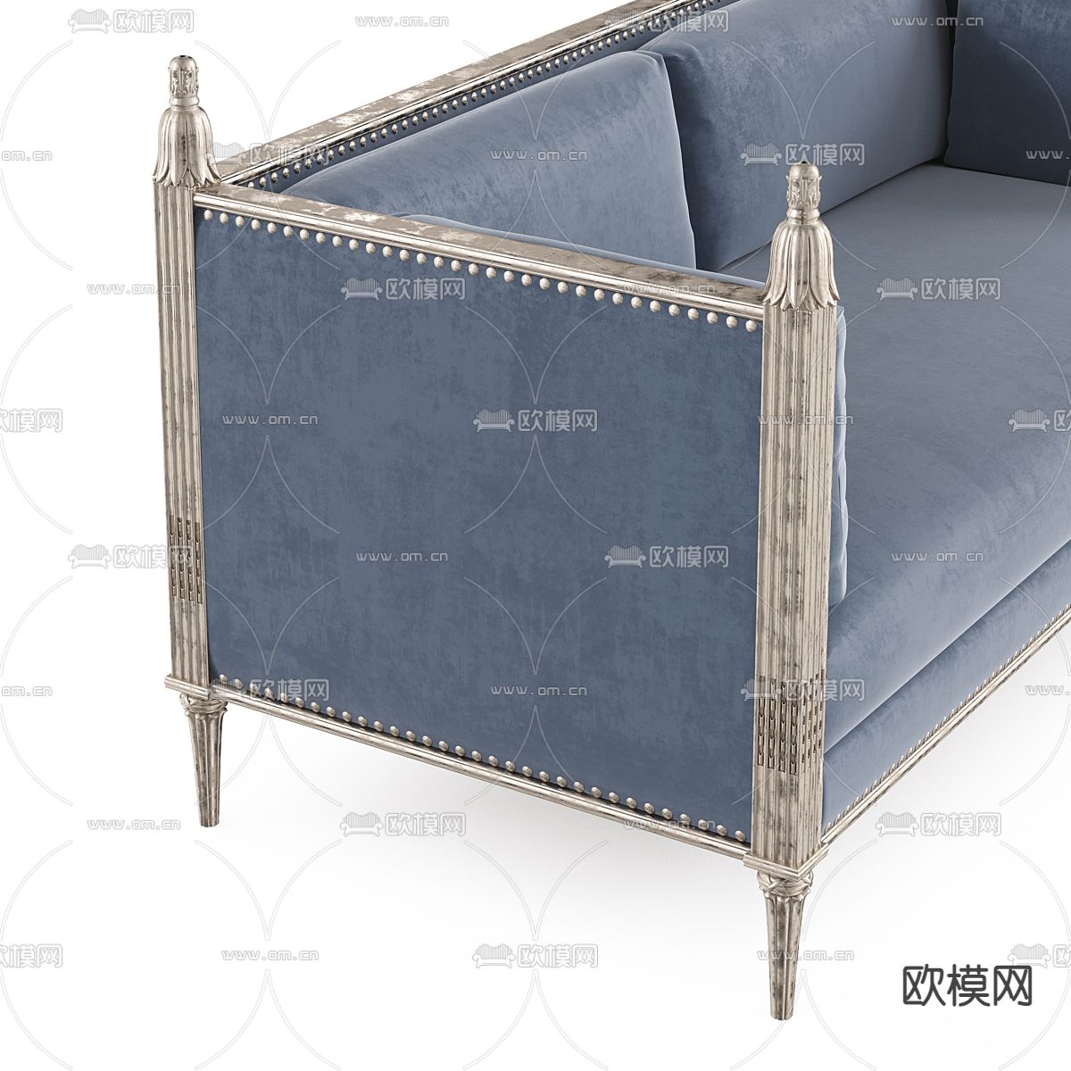 欧式双人沙发3d模型下载（渲染图4）