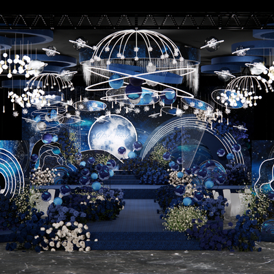  婚礼 婚宴su模型 