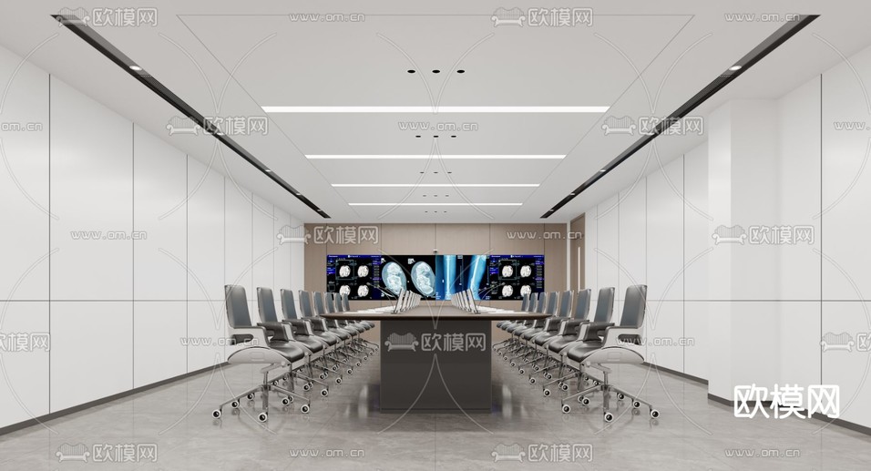 会议室 会议厅3d模型下载
