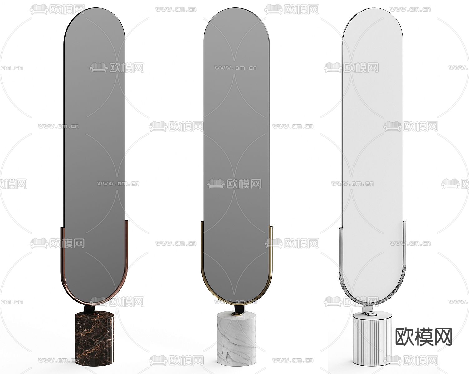 Luigi Volpi 轻奢镜子 全身镜 穿衣镜3d模型下载