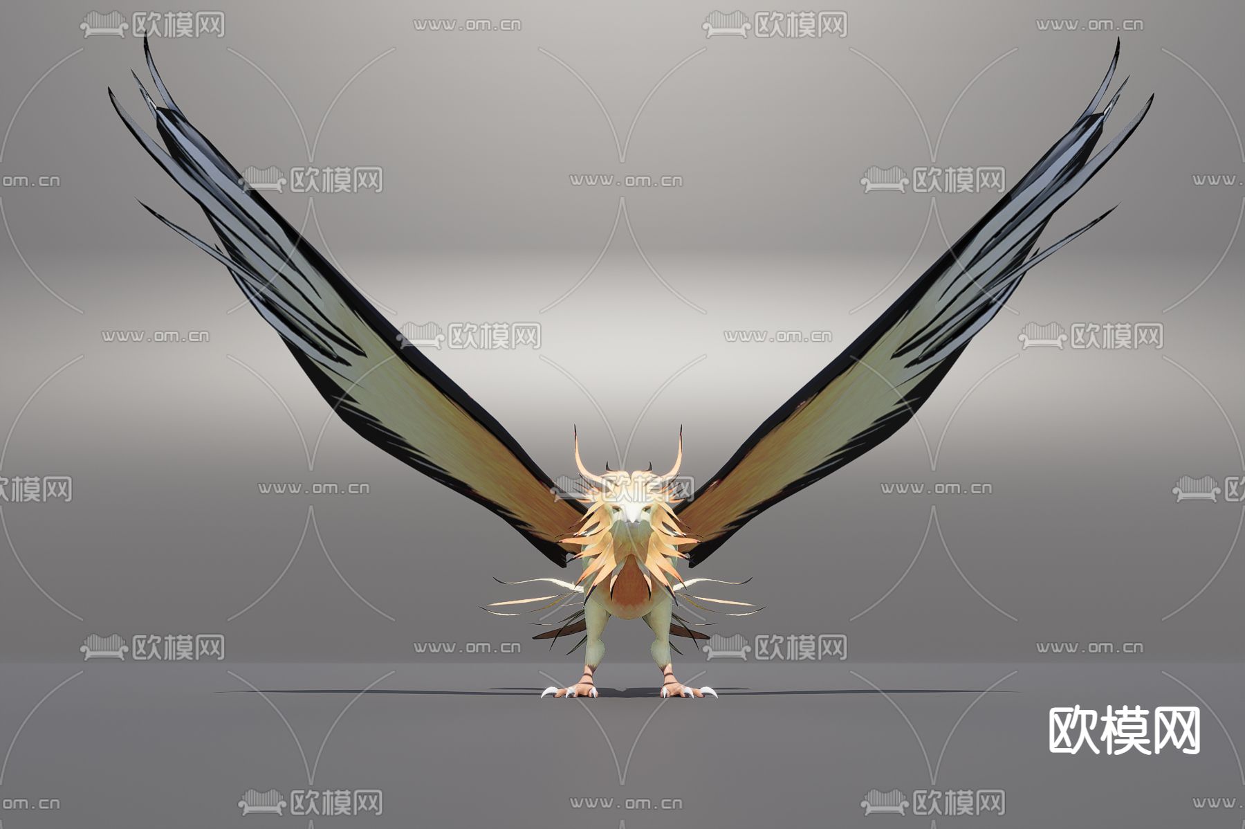 动物 凤凰3d模型下载（渲染图4）