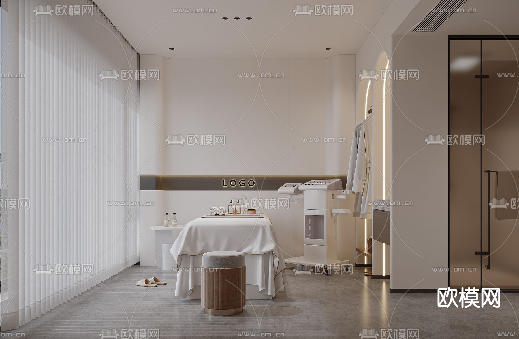 美容院包间 包房3d模型下载（渲染图2）