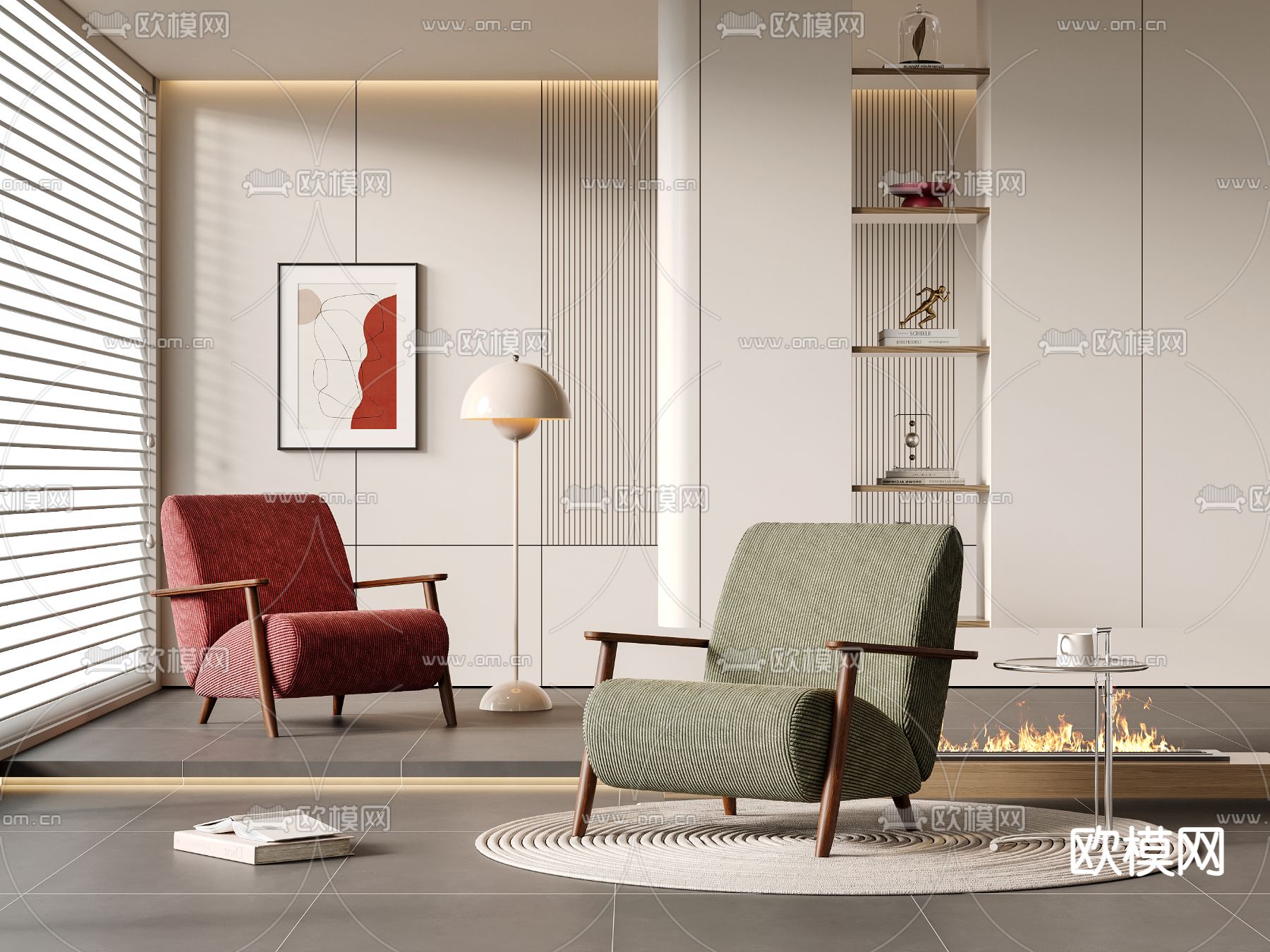 现代沙发椅 休闲椅 桌几3d模型下载