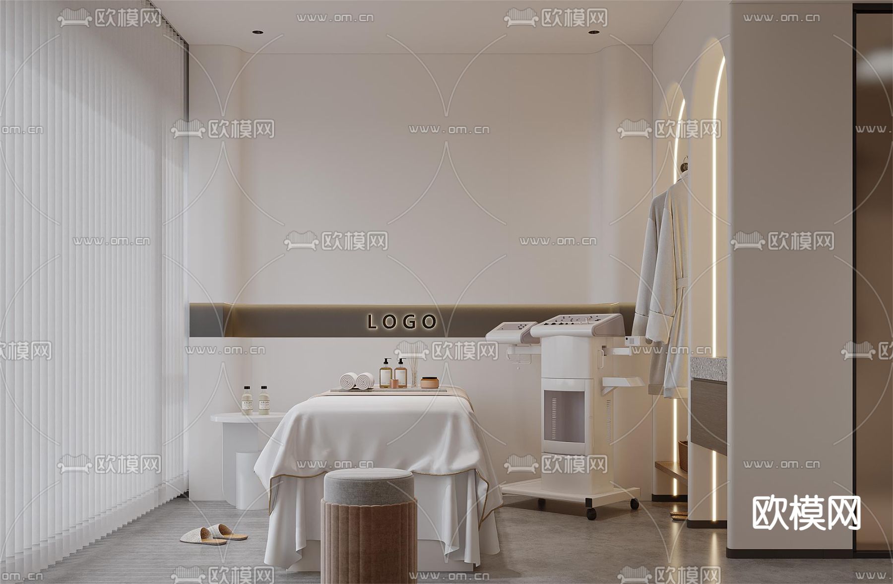 美容院包间 包房3d模型下载（渲染图1）