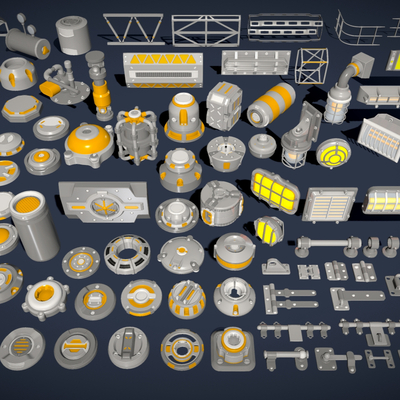  工业储存罐 管道su模型 