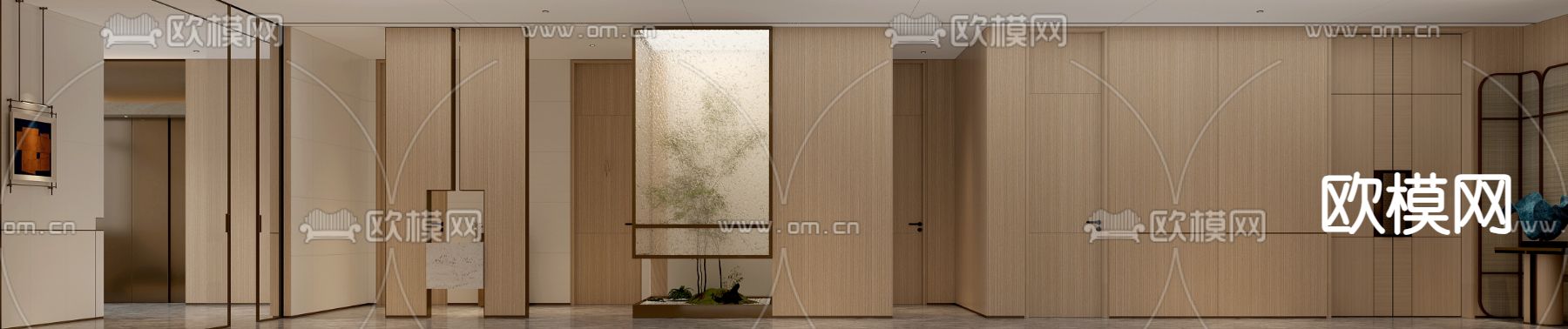 办公室走廊 过道3d模型下载（渲染图3）