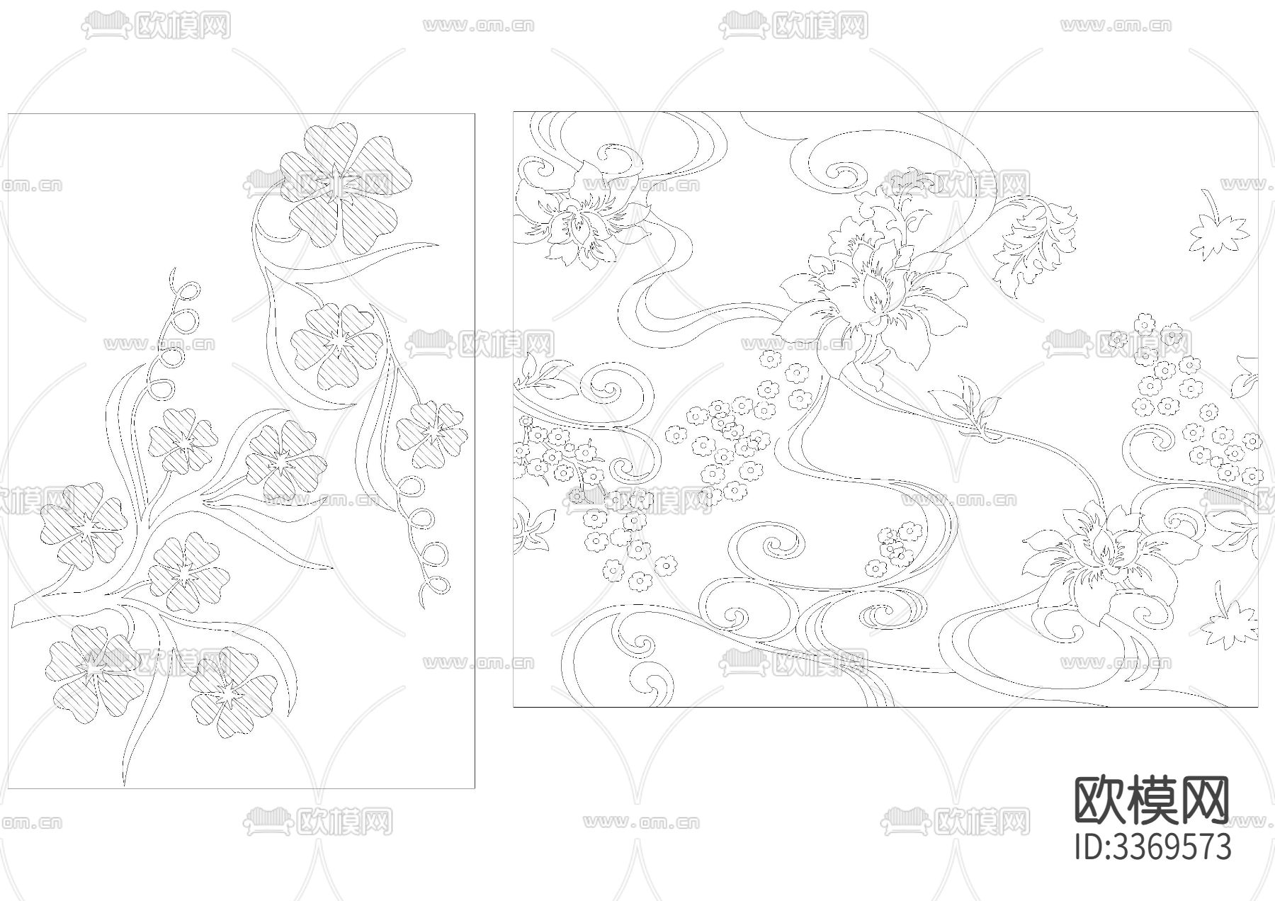 中式雕花cad图库下载（渲染图1）