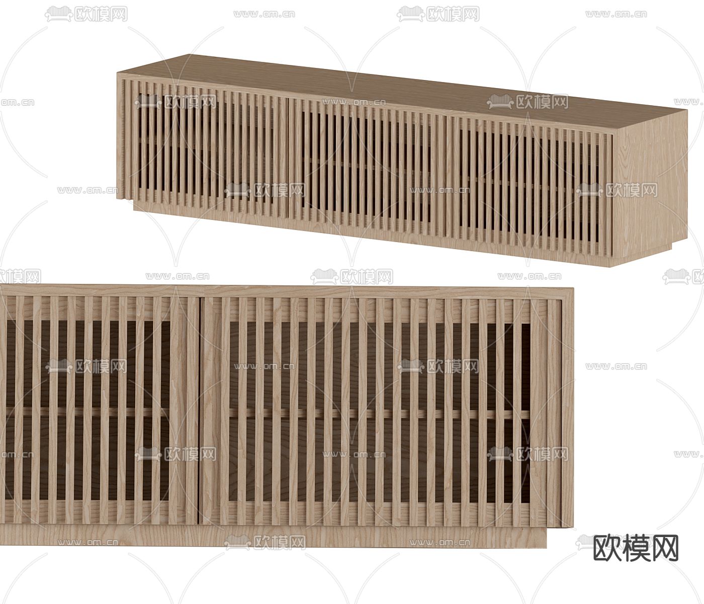 日式电视柜3d模型下载