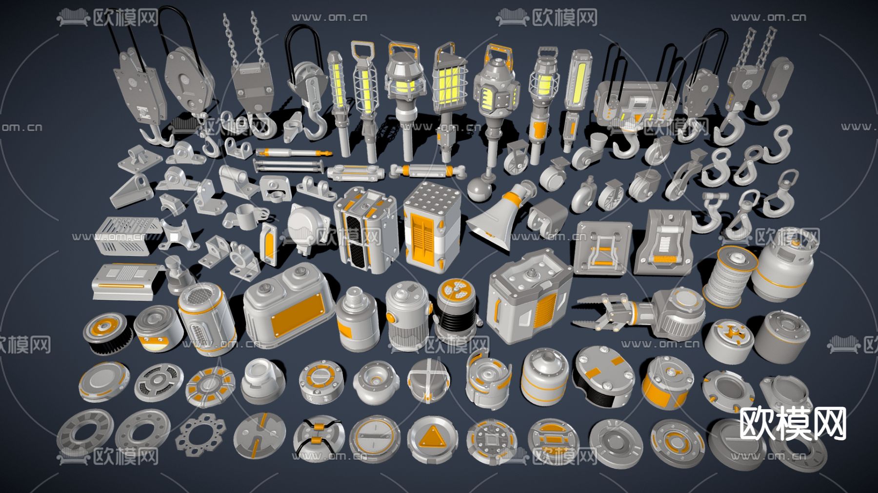 工业设备 机械零件 链条3d模型下载