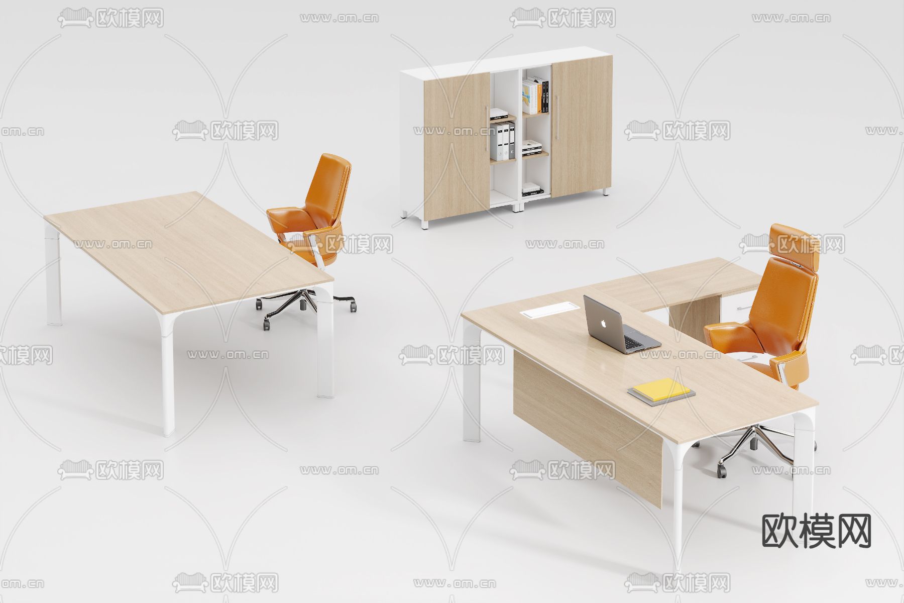 班台桌 主管桌 经理桌3d模型下载