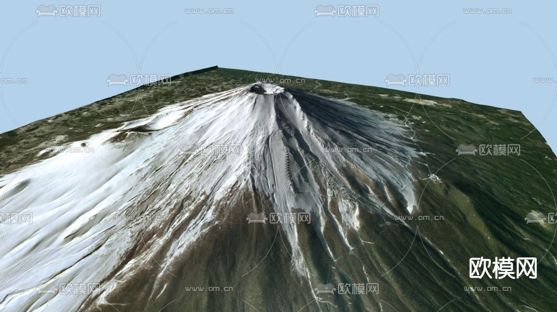 火山 地形景观3d模型下载