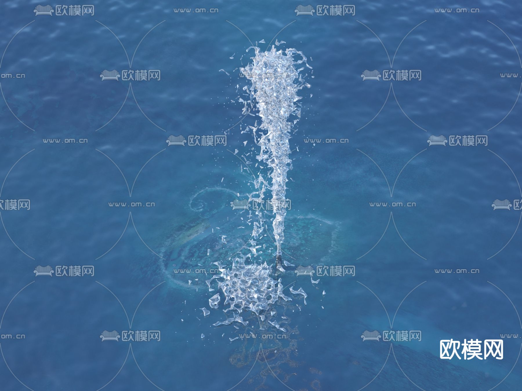 喷泉 涌泉 水景3d模型下载