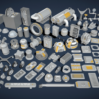  工业储存罐 管道su模型 