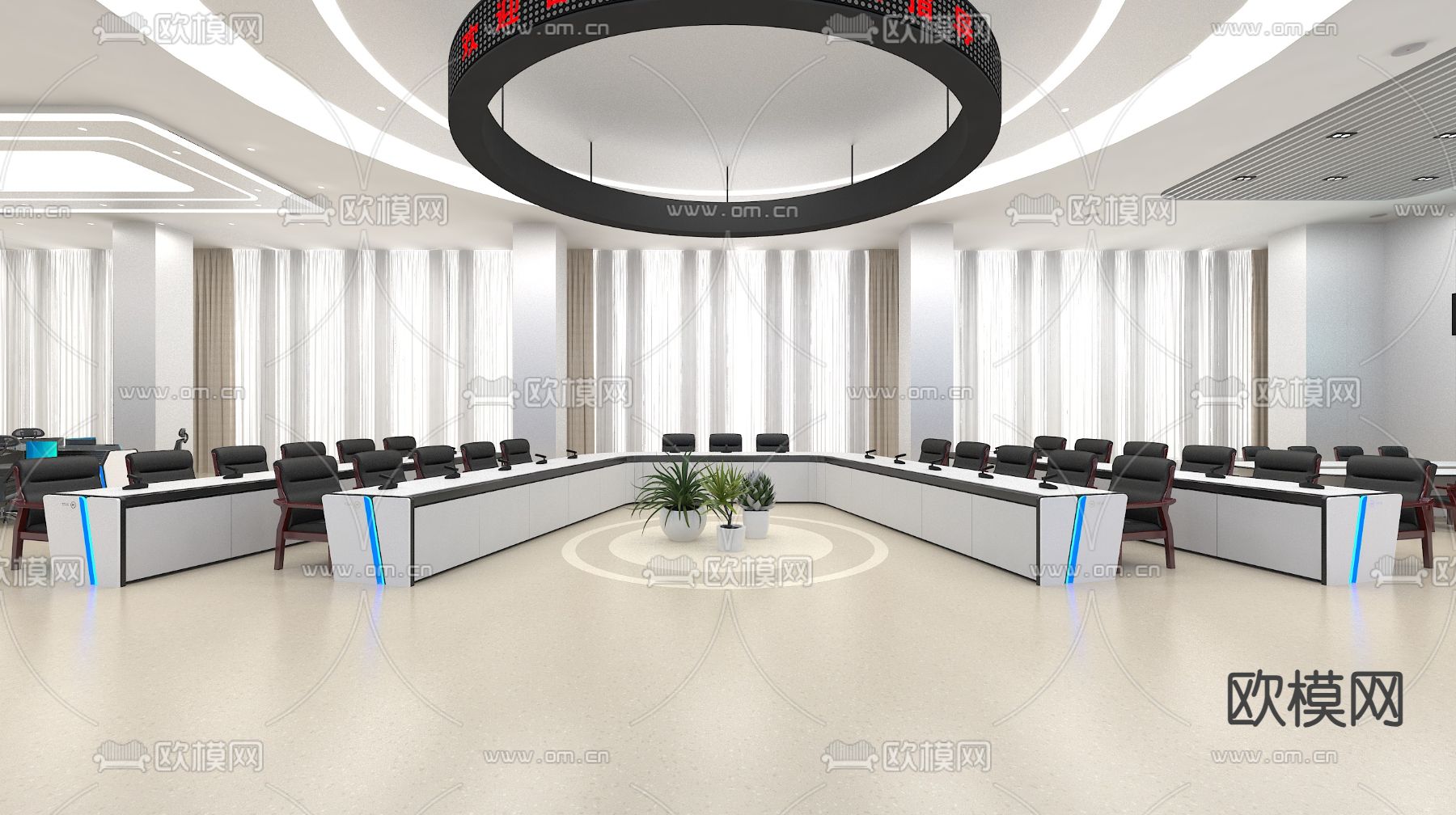 指挥室 控制室3d模型下载（渲染图3）