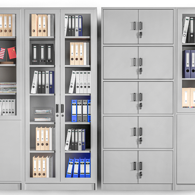  文件柜 储物柜 铁皮柜su模型 