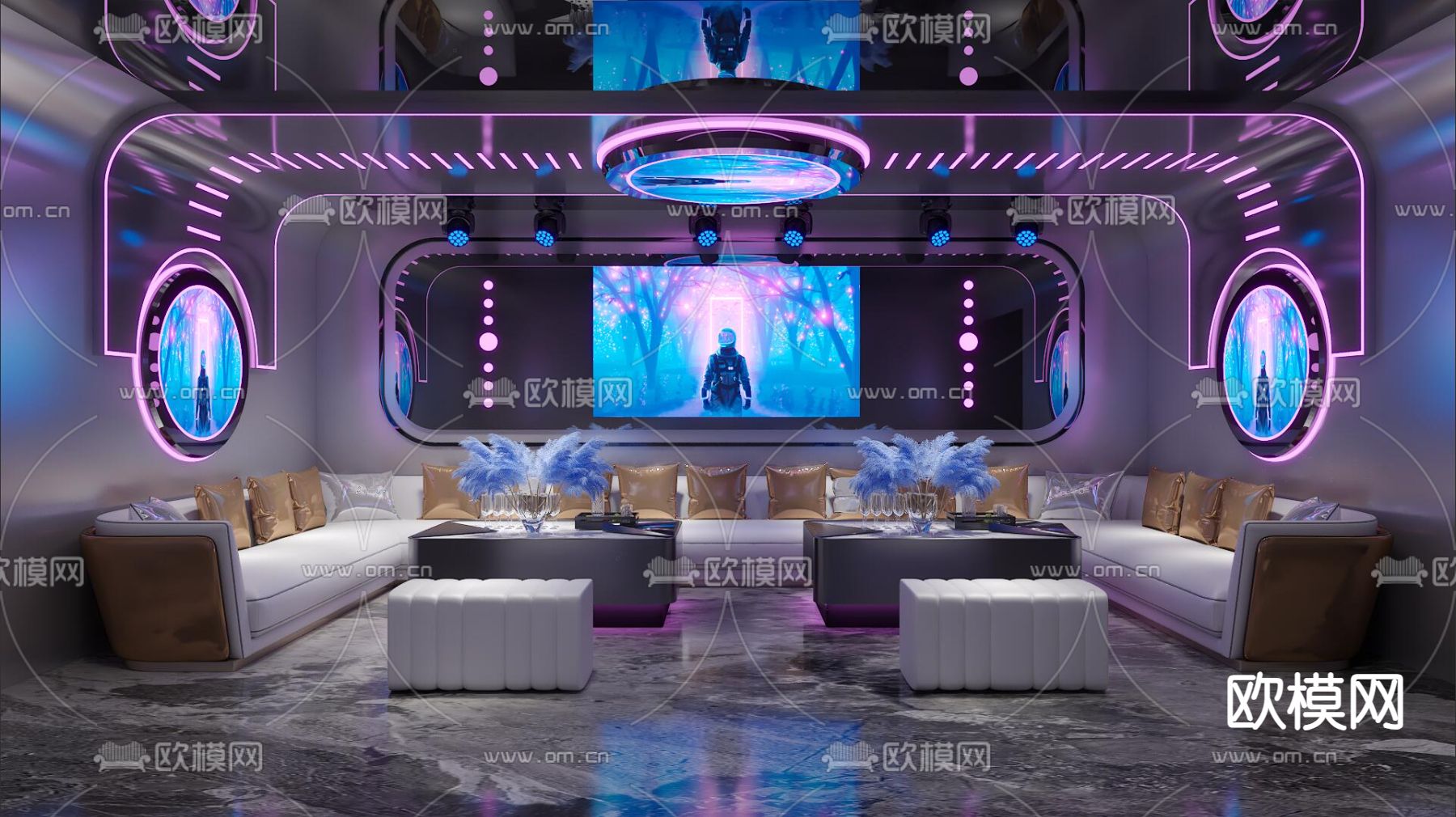 KTV包厢 夜总会 酒吧3d模型下载