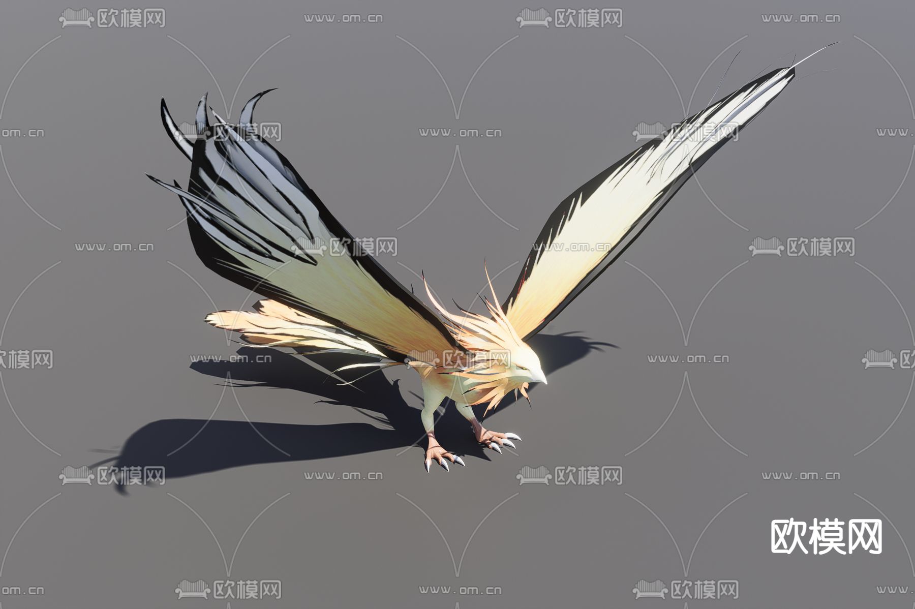 动物 凤凰3d模型下载（渲染图2）