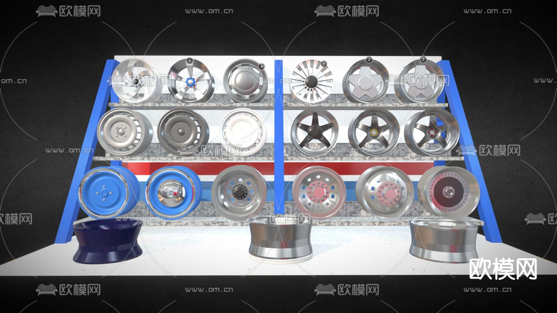 科幻零件 工业零件3d模型下载