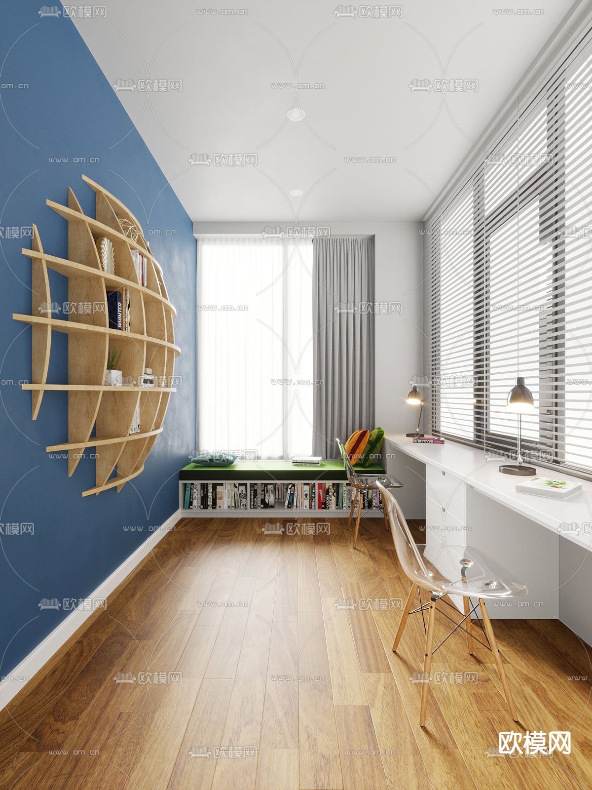 双人沙发3d模型下载（渲染图3）