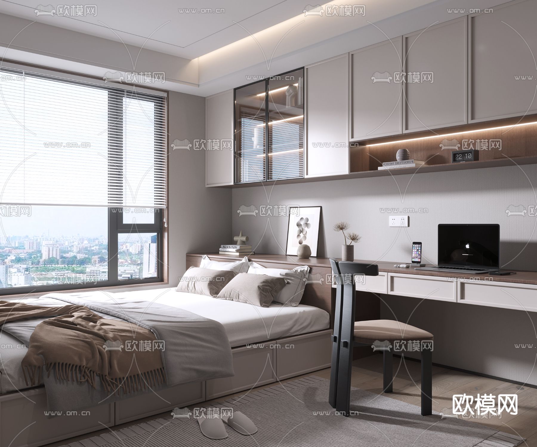 榻榻米卧室 次卧3d模型下载