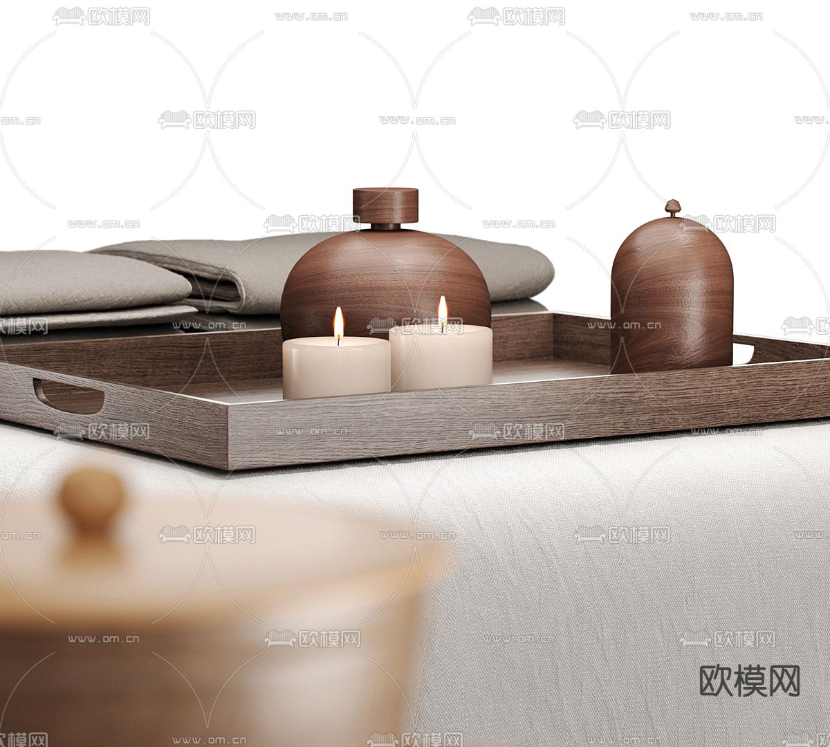 SPA按摩床 理疗床3d模型下载（渲染图3）