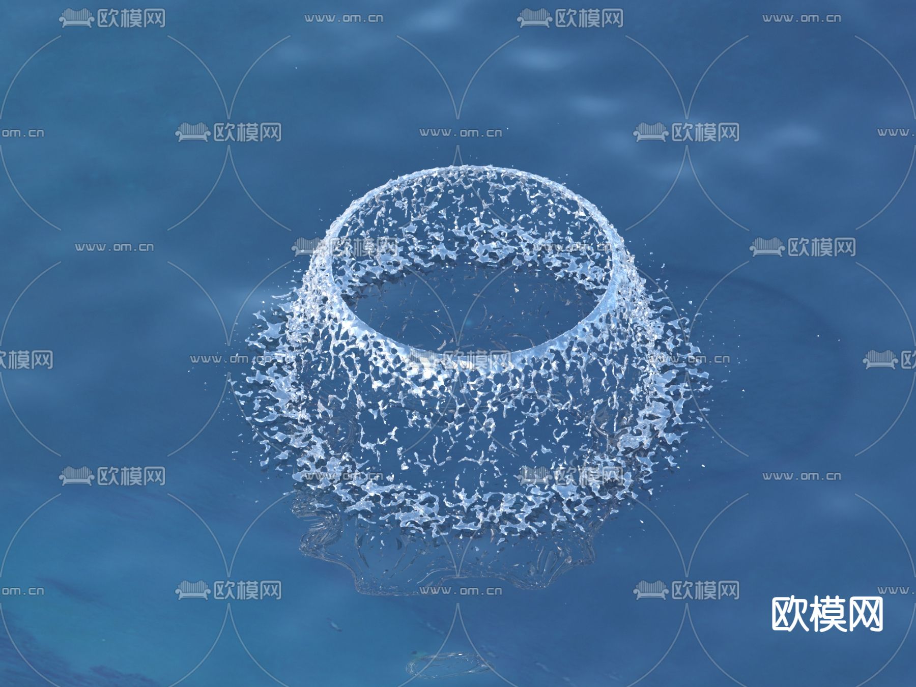 喷泉 涌泉 水景3d模型下载