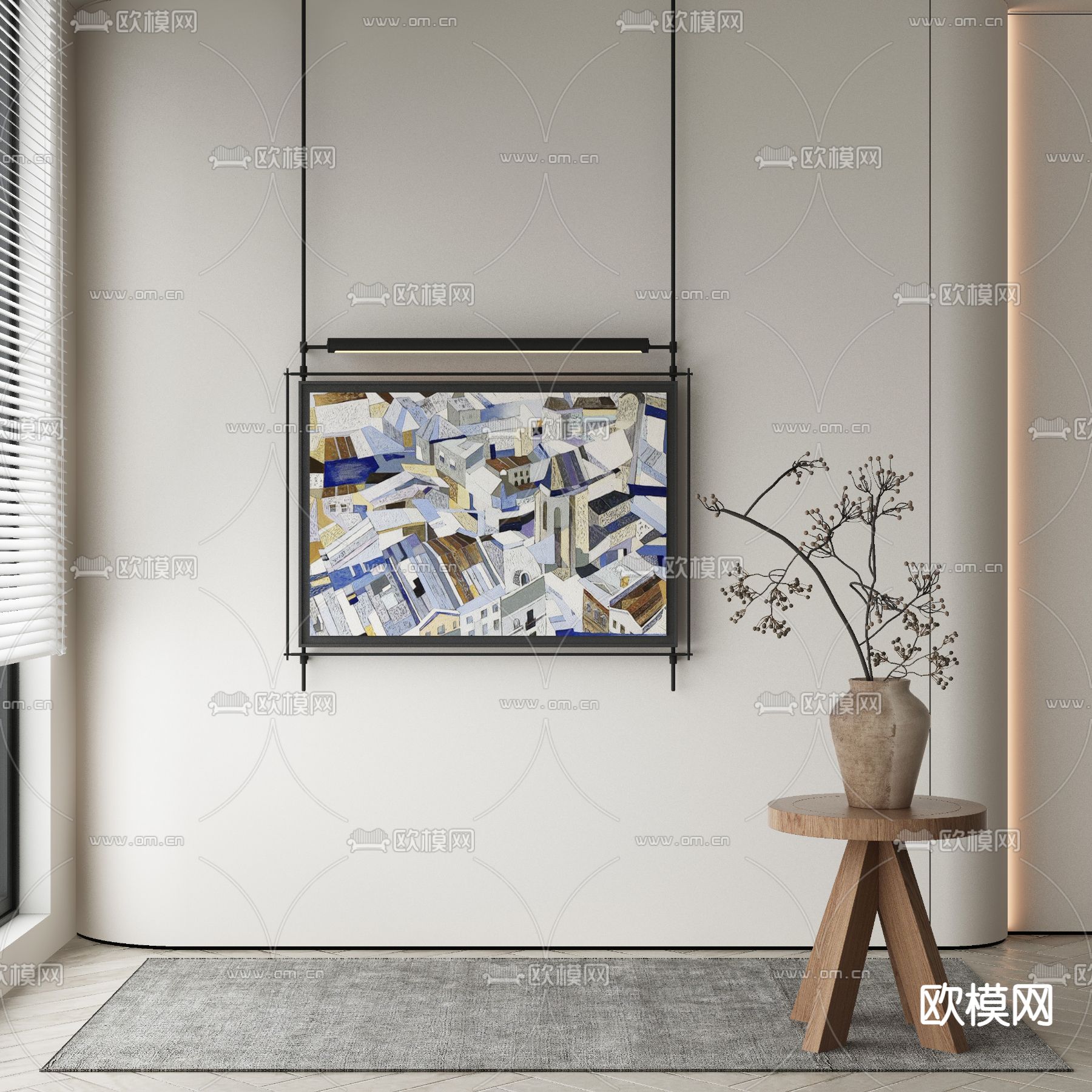 装饰画 艺术画 抽象画3d模型下载