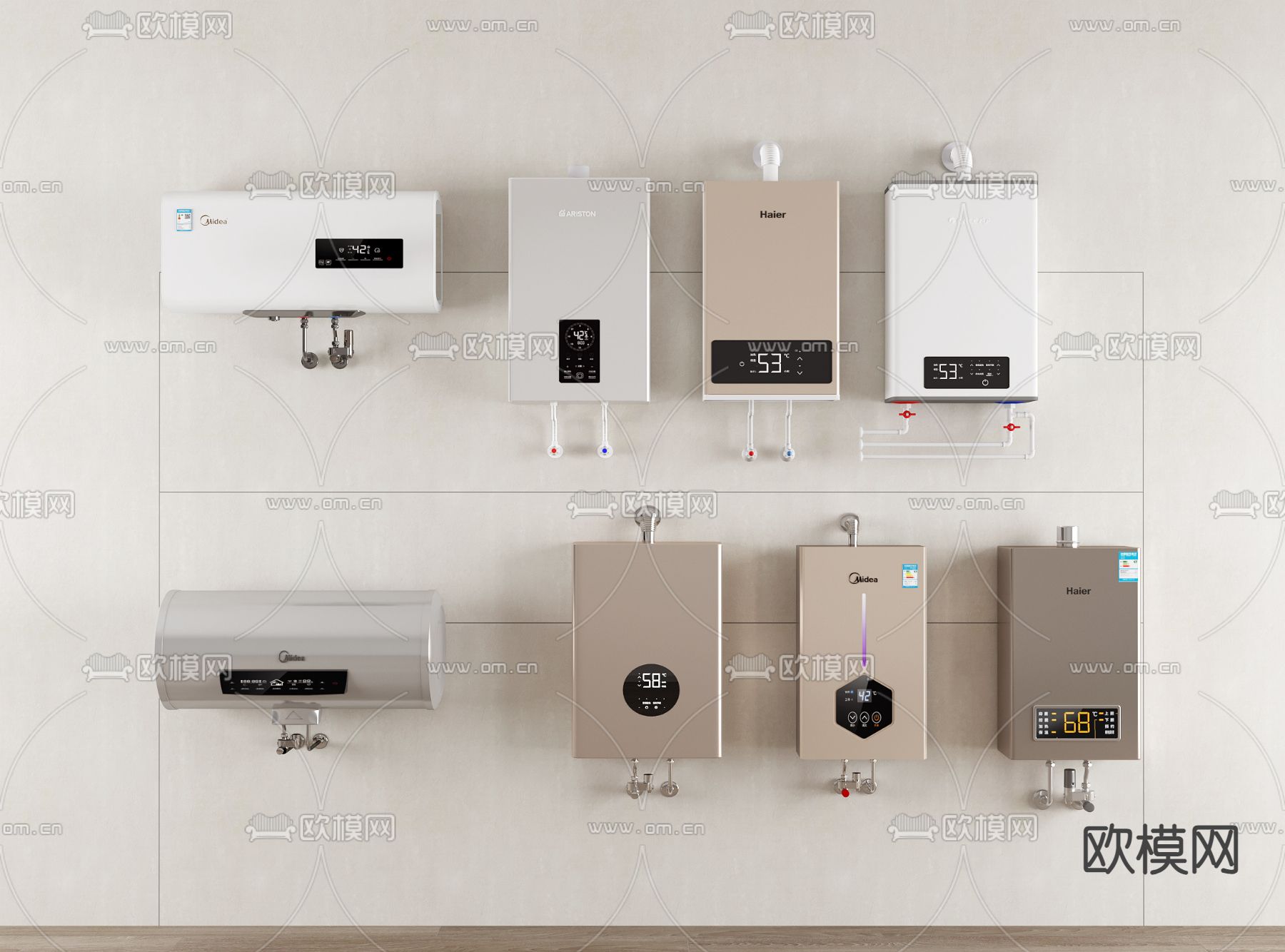 气热水器 电热水器3d模型下载