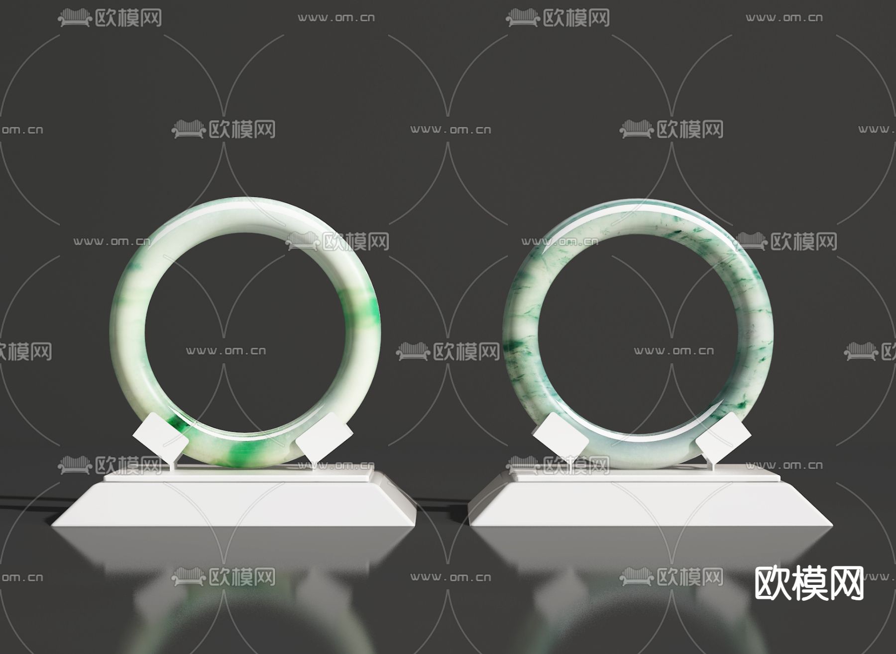 玉石 手镯 玉镯 饰品3d模型下载