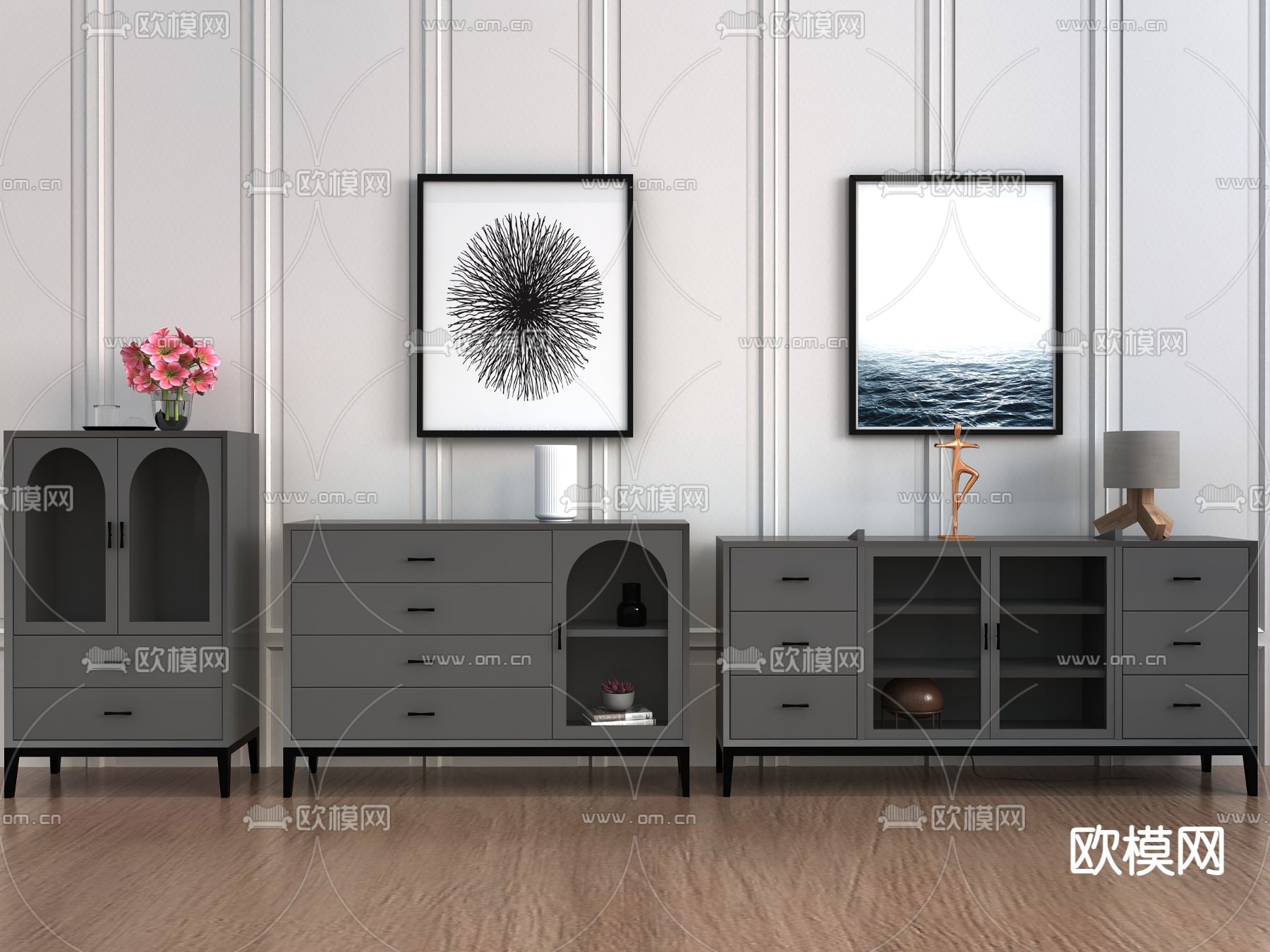 玄关柜 边柜3d模型下载