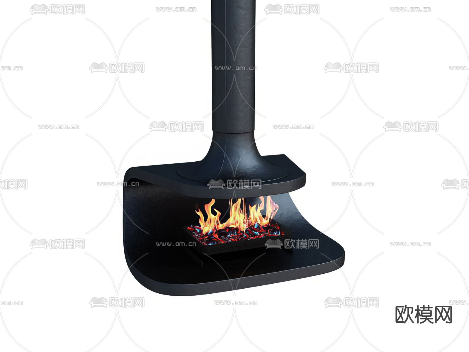 暗黑风壁炉 火炉3d模型下载